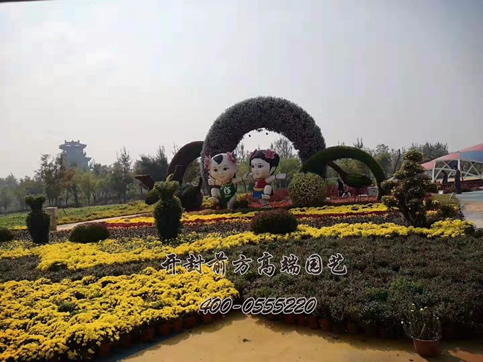 衡水園博園五色草立體花壇造型