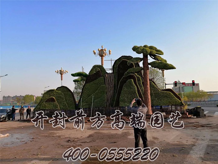 2020年春季衡水市街道五色草造型修復(fù)